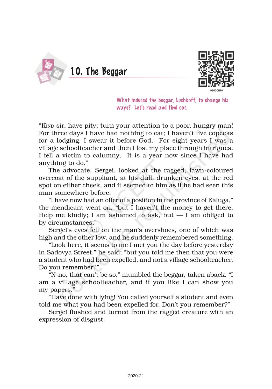 the-beggar-ncert-book-of-class-9-english-moments